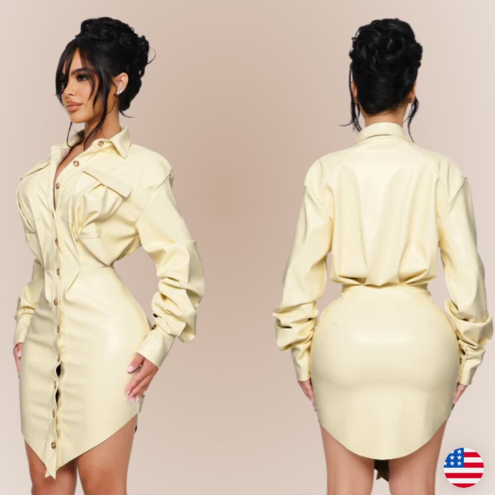 Coucoo - Ruva Leather Mini Dress